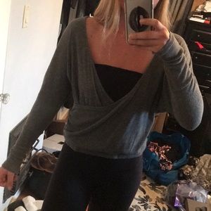 cute grey long sleeve top!